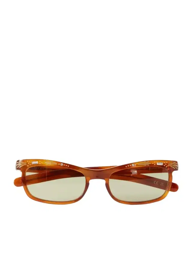 Valentino Eyewear Crystal-embellished Square-frame Recycled Tortoiseshell Acetate Sunglasses