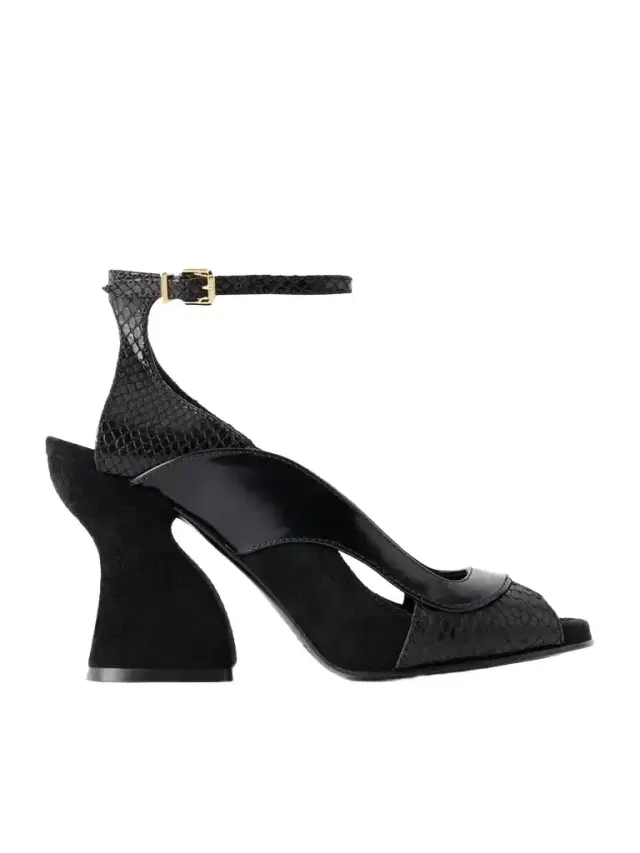 Zimmermann Marvi 75 Smooth, Python-effect Leather And Suede Sandals