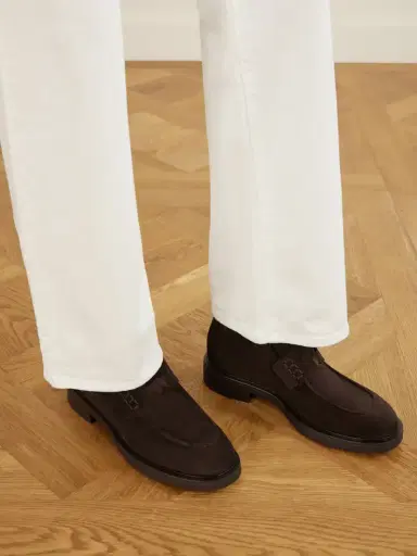 Gianvito Rossi Suede Penny Loafer Ankle Boots | Thumbnail 2