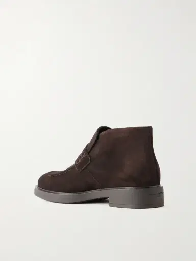 Gianvito Rossi Suede Penny Loafer Ankle Boots | Thumbnail 3