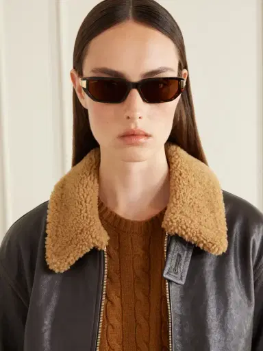 Cartier Eyewear Panthère De Cartier Rectangular-frame Recycled-acetate Gold-tone Sunglasses | Thumbnail 2