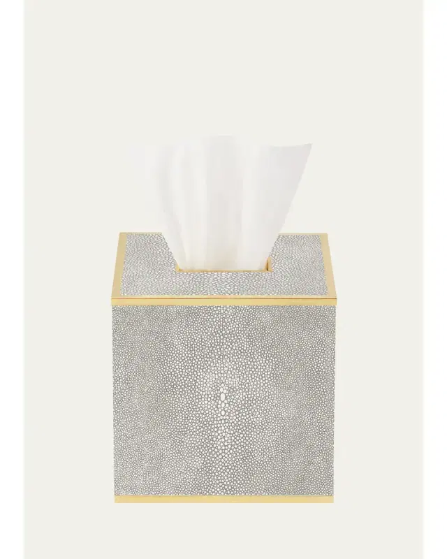 AERIN Classic Faux Shagreen Tissue Box Holder