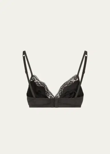Dolce & Gabbana Satin Lace-Trim Soft Triangle Bra | Thumbnail 3