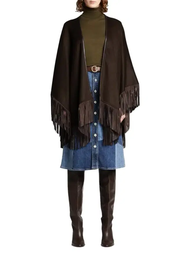 Sofia Cashmere Reversible Fringe Cashmere Cape