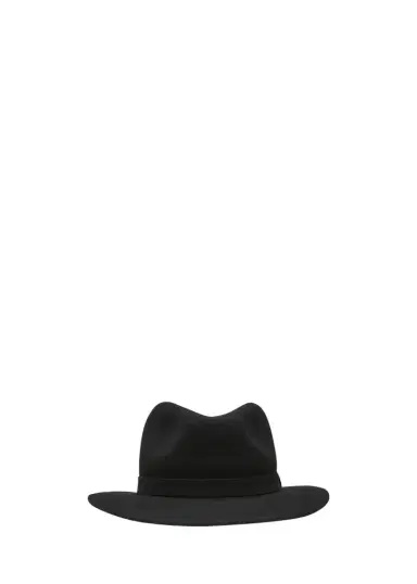 BORSALINO Men's Alessandria Leather-Band Wool Fedora Hat | Thumbnail 1