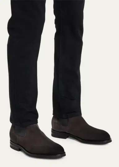 Santoni Men's Enver Suede Chelsea Boots | Thumbnail 2 Santoni Men's Enver Suede Chelsea Boots | Thumbnail 2