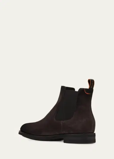 Santoni Men's Enver Suede Chelsea Boots | Thumbnail 4 Santoni Men's Enver Suede Chelsea Boots | Thumbnail 4