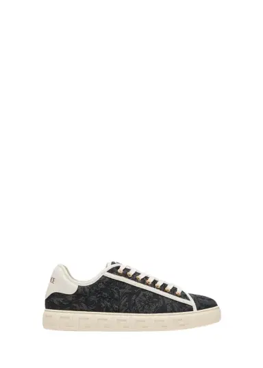 Versace Men's La Greca Baroque Canvas Low-Top Sneakers | Thumbnail 1
