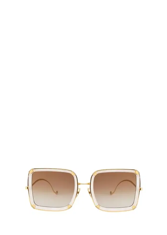 Anna-Karin Karlsson White Moon Mixed-Media Square Sunglasses