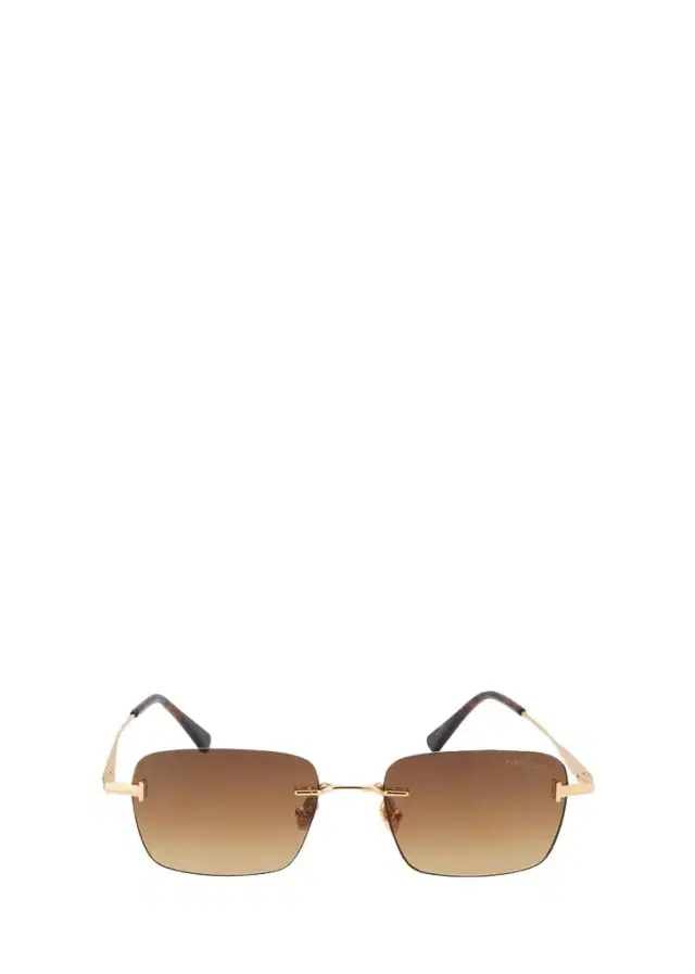 Men's Jake Rimless Rectangular Metal Sunglasses