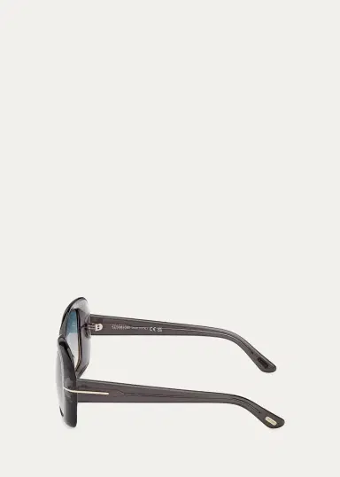 Tom Ford Sandra-02 52MM Square Sunglasses | Thumbnail 4 Tom Ford Sandra-02 52MM Square Sunglasses | Thumbnail 4