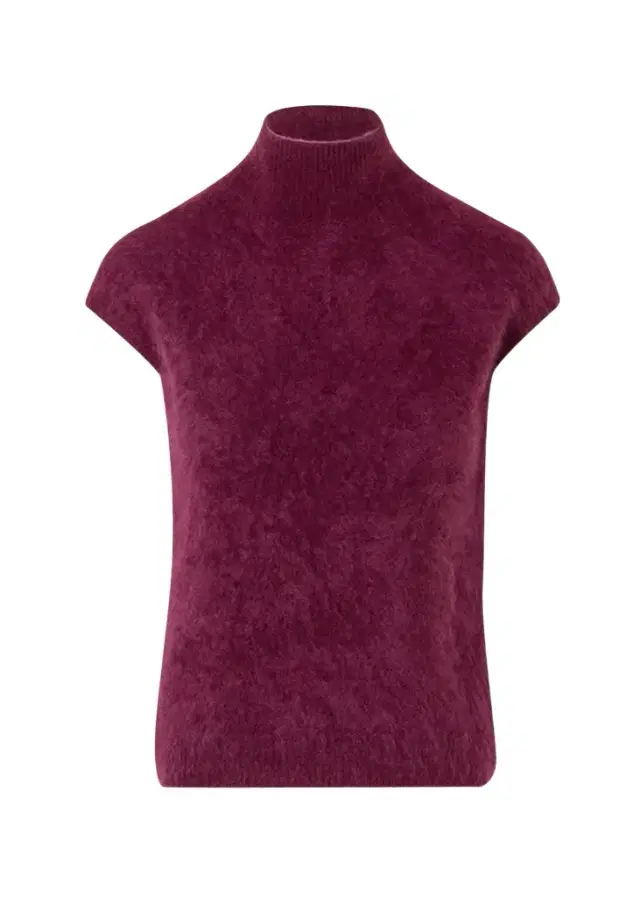 Akris Mock-Neck Cloud Cashmere Cap-Sleeve Sweater
