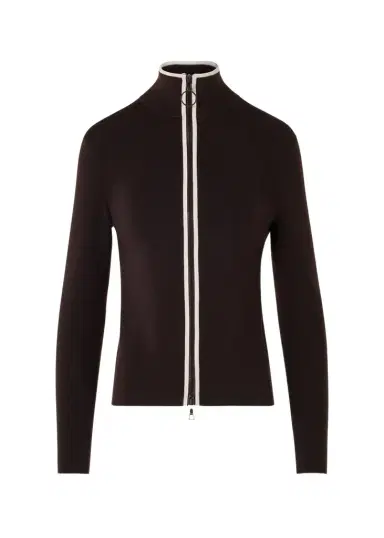 Akris punto Merino Wool Knit Zip Cardigan | Thumbnail 1 Akris punto Merino Wool Knit Zip Cardigan | Thumbnail 1