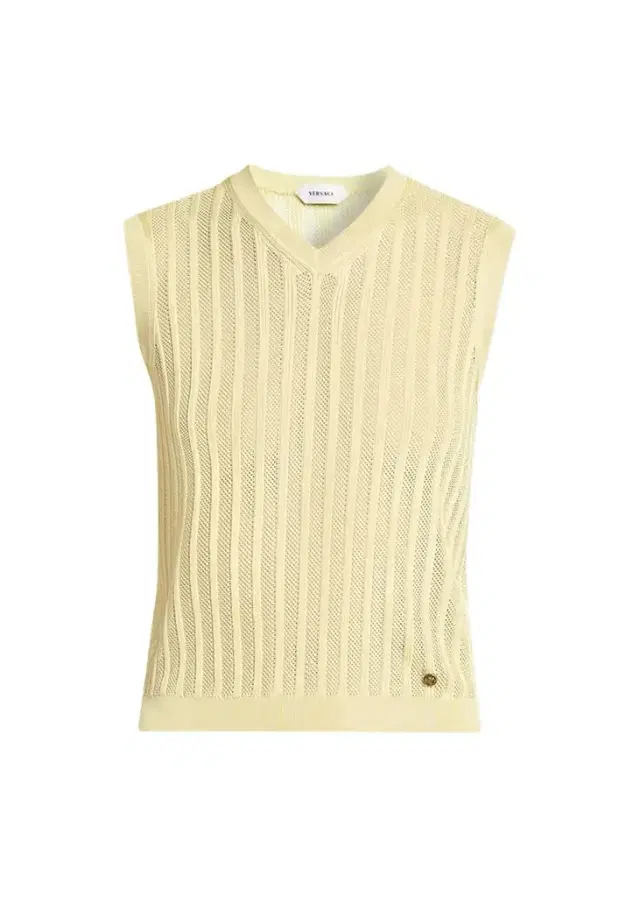 Versace La Vacanza Mesh Rib-Knit Sweater Vest