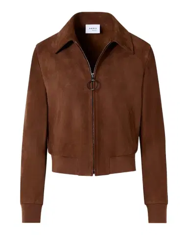 Akris punto Suede Bomber Short Jacket | Thumbnail 1