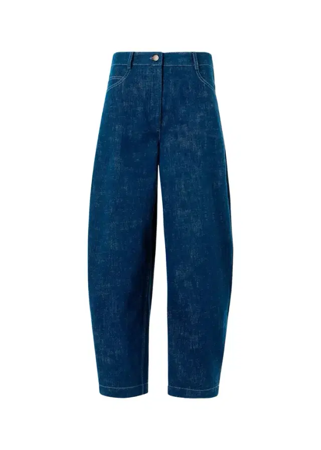 Akris punto Mid-Rise Denim Barrel-Leg Ankle Trousers