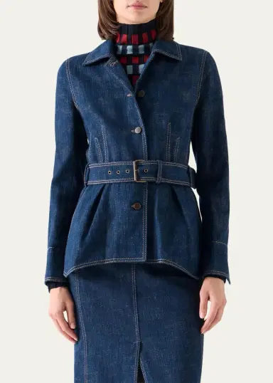 Akris punto Brushed Denim Jacket | Thumbnail 4