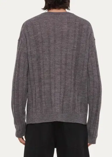 Helmut Lang Men's Wide-Rib Wool and Nylon Crewneck Sweater | Thumbnail 3
