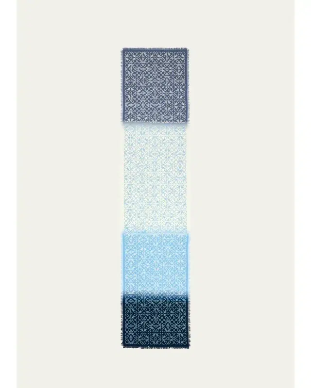 LOEWE Anagram Wool Silk Scarf