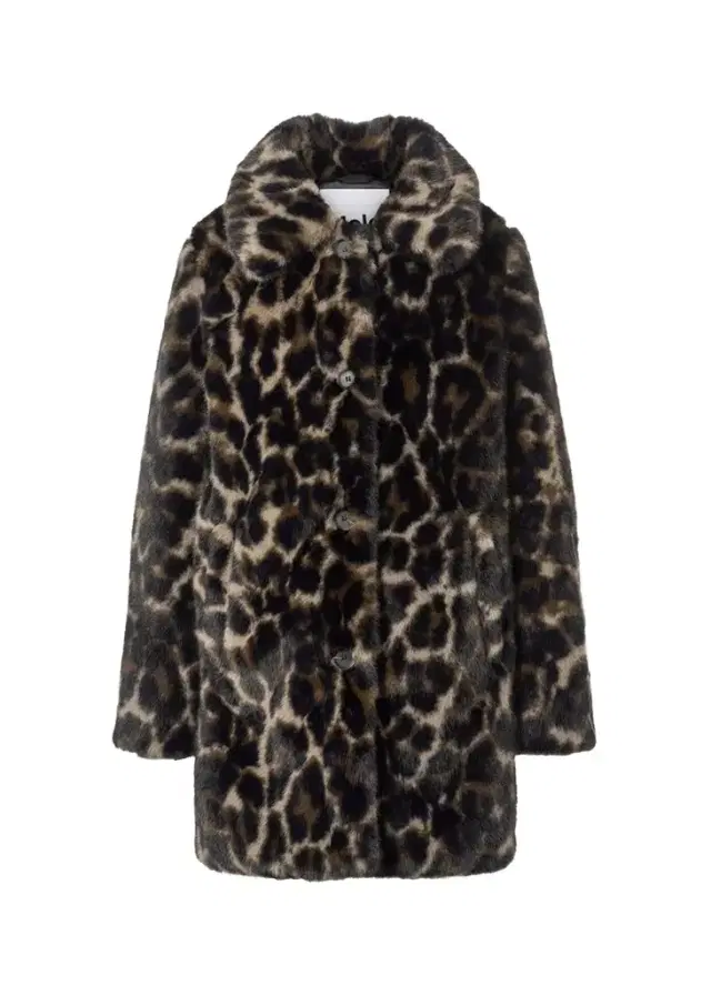 Molo Girl's Hera Leopard Faux Fur Jacket, Size 4-7