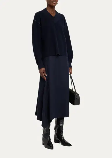 Lafayette 148 New York V-Neck Reversible Knit Sweater | Thumbnail 2