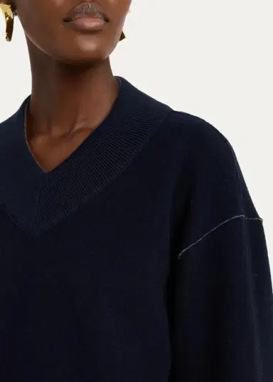 Lafayette 148 New York V-Neck Reversible Knit Sweater | Thumbnail 5