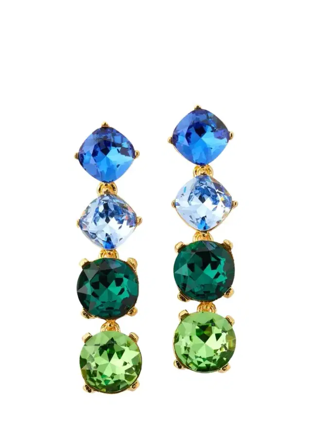 Oscar de la Renta Rhinestone Gallery Drop Earrings
