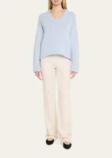 Loulou de Saison Derry Cashmere Scoop-Neck Sweater | Thumbnail 2