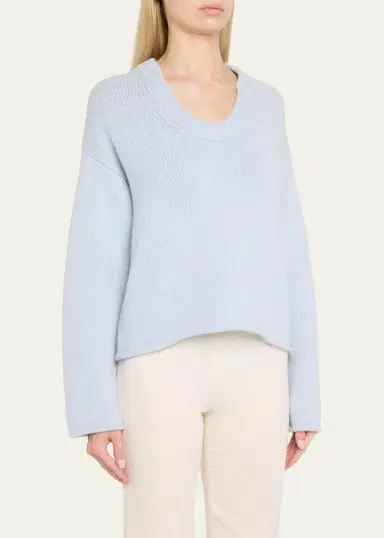Loulou de Saison Derry Cashmere Scoop-Neck Sweater | Thumbnail 4