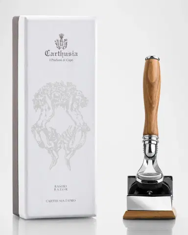 Carthusia Men's Salone da Barba Fusion Razor with Base | Thumbnail 2
