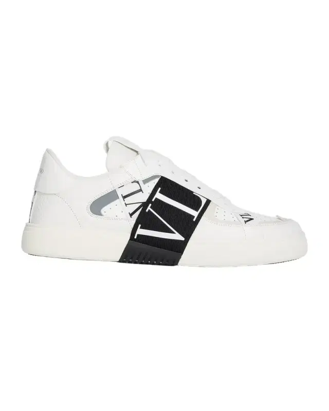 Valentino Garavani Men's VL7N Logo-Web Leather Sneakers