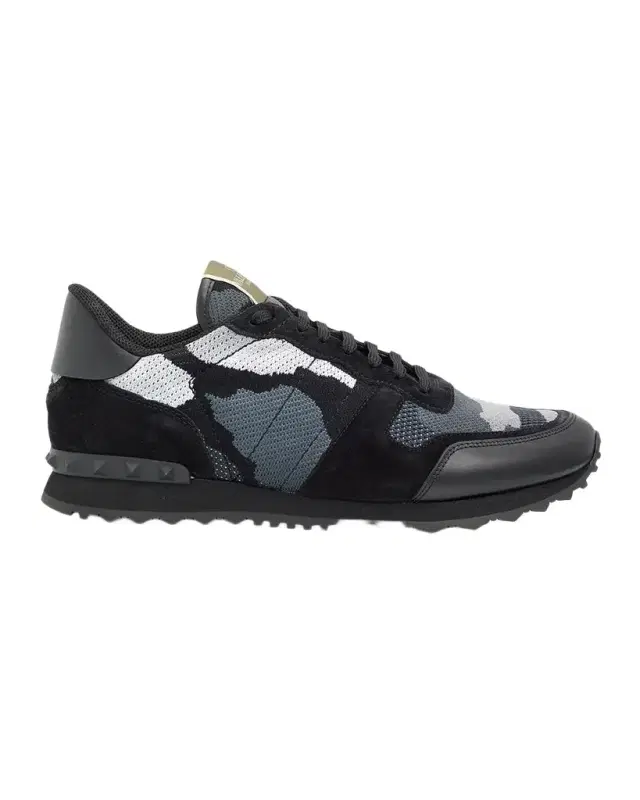 Valentino Garavani Men's Rockrunner Mesh Camouflage Sneakers