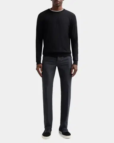 Kiton Men's Crewneck Wool Sweater | Thumbnail 2