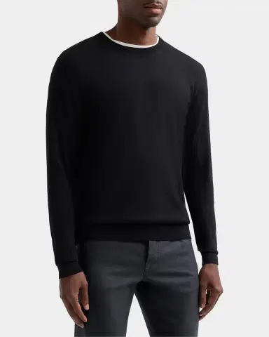 Kiton Men's Crewneck Wool Sweater | Thumbnail 5