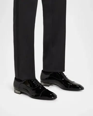 Christian Louboutin Men's Greggo Galvin Patent Leather Oxford Shoes | Thumbnail 2