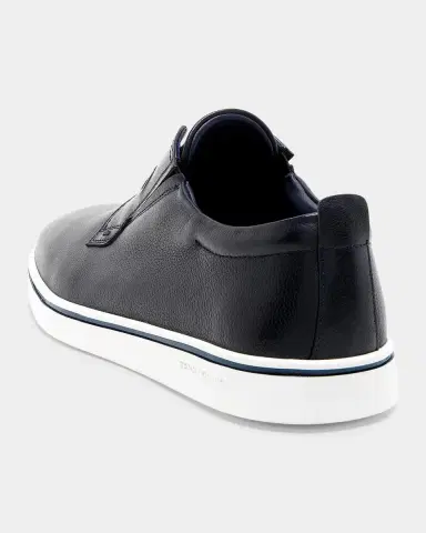 Ferragamo Men's Alfievit Leather Slip-On Sneakers | Thumbnail 2