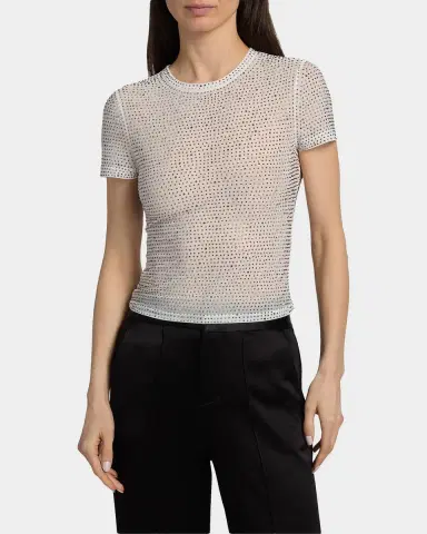 ALICE + OLIVIA Tess Crystal-Embellished T-Shirt | Thumbnail 4