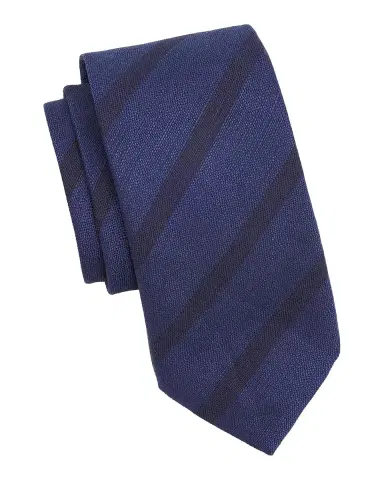 Canali Men's Striped Woven Silk Tie | Thumbnail 3 Canali Men's Striped Woven Silk Tie | Thumbnail 3