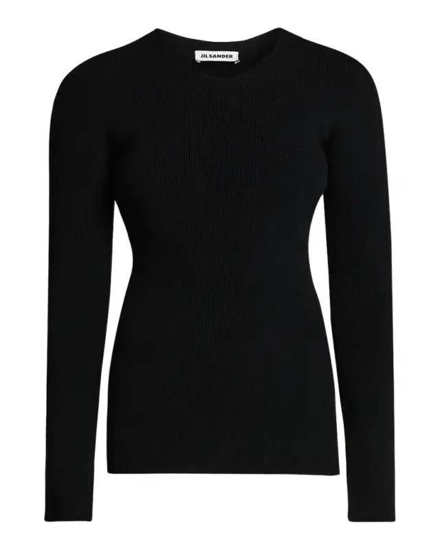 Jil Sander Rib-Knit Crewneck Sweater