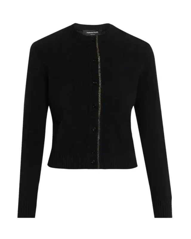 Fabiana Filippi Shimmer-Trim Knit Cardigan
