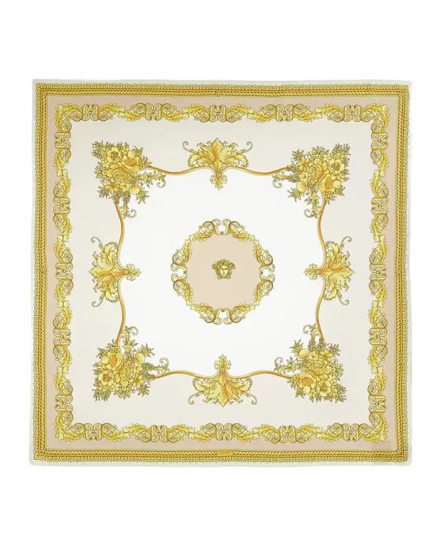 Versace Silk Twill Foulard Scarf