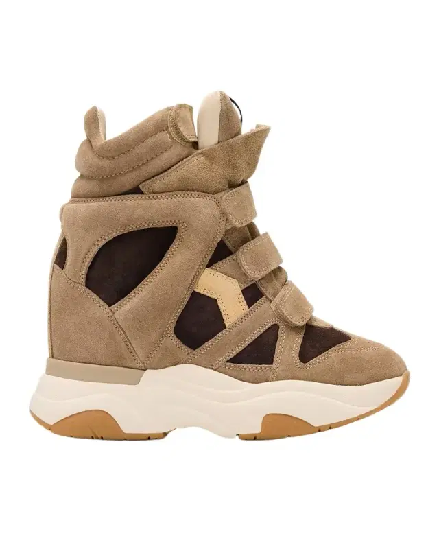 Isabel Marant Balskee Mixed Leather High-Top Sneakers