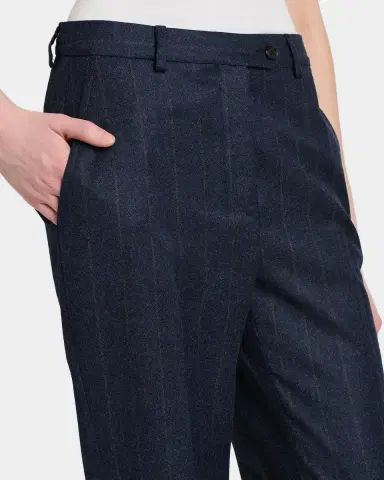 Kiton Pinstriped Stretch Wool Trousers | Thumbnail 5 Kiton Pinstriped Stretch Wool Trousers | Thumbnail 5