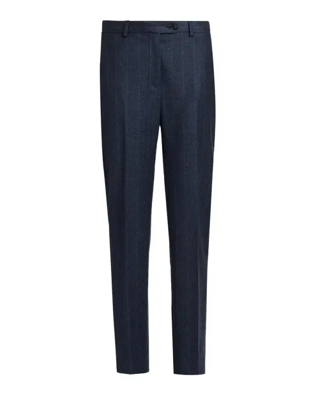 Kiton Pinstriped Stretch Wool Trousers