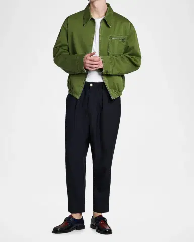 Marni Spread Collar Cotton Blouson Jacket | Thumbnail 2 Marni Spread Collar Cotton Blouson Jacket | Thumbnail 2