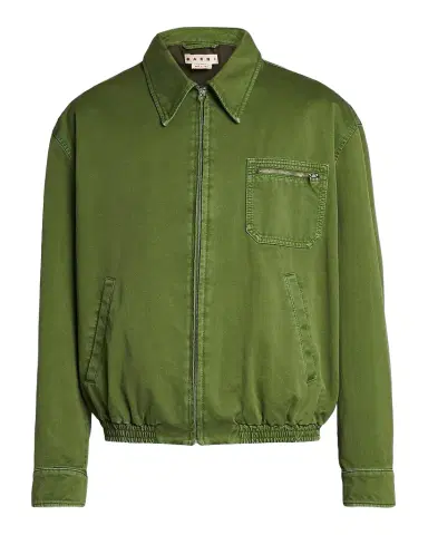 Marni Spread Collar Cotton Blouson Jacket | Thumbnail 1 Marni Spread Collar Cotton Blouson Jacket | Thumbnail 1