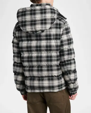 Moncler Men's Airor Check Down Hooded Puffer Jacket | Thumbnail 3