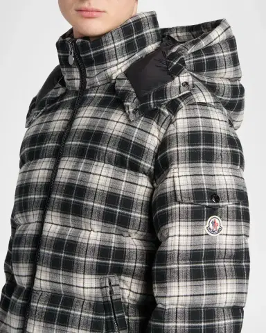 Moncler Men's Airor Check Down Hooded Puffer Jacket | Thumbnail 5