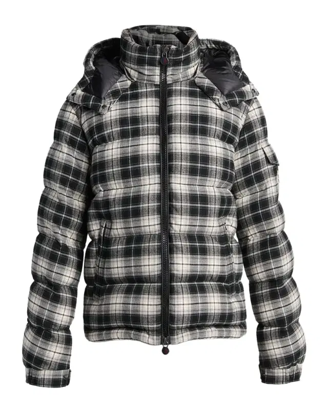 Moncler Men's Airor Check Down Hooded Puffer Jacket
