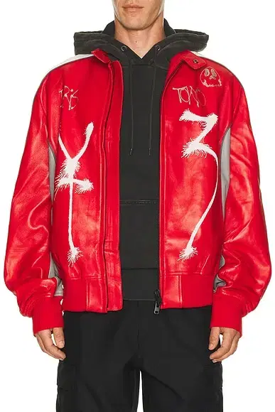 Y-3 Gfx Leather Jacket